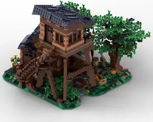 ZITIANYOUBUILD MOC-91343 21318 Tree House Alternate Build: Forest Fire Lookout Tower 1948 Parts