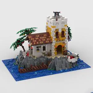 ZITIANYOUBUILD MOC-157144 Defence Island Building Toys Set for Pirates Series 1895 Parts