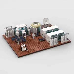 ZITIANYOUBUILD MOC-98720 5-in-1 Modular Mars Base Diorama Model Building Toys Set 1807 Parts