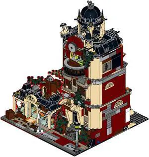 ZITIANYOUBUILD C4634 Modular Building: Haunted School Model Building Toys Set 1512 Parts