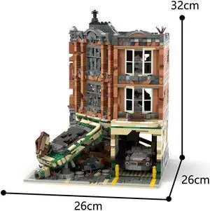 ZITIANYOUBUILD C7466 Modular Apartment with Abandoned Garage and Rusted Cars 3066 Parts