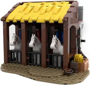 ZITIANYOUBUILD Custom MOC-78380 Medieval Modular Stables 289 Parts Kids Gift for Christmas