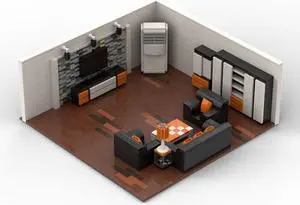 ZITIANYOUBUILD MOC-25770 Living Room Small Inner Room with Details Building Toys Set 1051 Parts