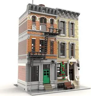 ZITIANYOUBUILD MOC-71914 Modular Building: New Block City Two Housing with Interior 3173 Parts