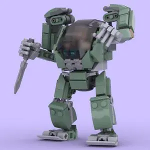 ZITIANYOUBUILD MOC-137288 Amplified Mobility Platform AMP SUIT Model with Weapon 364 Parts