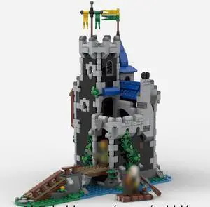 ZITIANYOUBUILD MOC-148389 Fortress of Lakeside County Modular Building with Interior 933 Parts