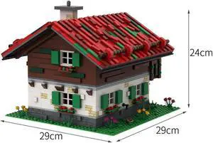 ZITIANYOUBUILD C6095 Modular Building: Hilltop Farmhouse with Detailed Interior 2379 Parts