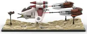 ZITIANYOUBUILD C5126 Escape Speeder Chase w/ LAAT Famous Scene from Episode II 1117 Parts