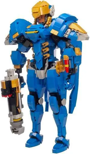 ZITIANYOUBUILD C5009 Game Character: Egyptian Woman with Blue Combat Suit 1385 Parts