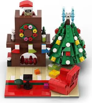 ZITIANYOUBUILD Custom MOC: C7414 Christmas Fireplace Scenes 359 Parts Gift for Kids