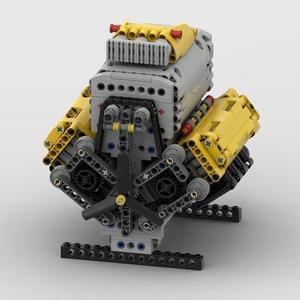 ZITIANYOUBUILD MOC-60662 V8 Engine with Roots Supercharger, Camshaft & Covers 945 Parts