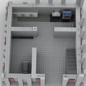 ZITIANYOUBUILD MOC-137842 Big Outpost with Interior, Antenna and Turrets 1194 Parts Gift