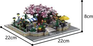 ZITIANYOUBUILD C4392 Modular Botanical Park with Sakura Tree, Flower Shop 1399 Parts