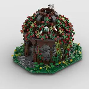 ZITIANYOUBUILD MOC-124111 Royal Pavilion & Garden Creative Toys Set 1087 Parts