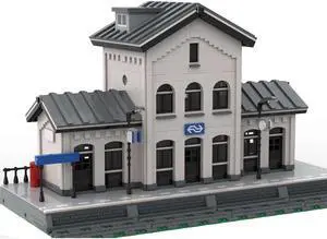 ZITIANYOUBUILD MOC-60485 The Vught Train Station with Interior / State Monument 2446 Parts