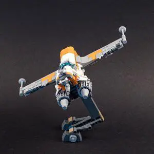 ZITIANYOUBUILD MOC-130037 Light Fast-response Fighter Ship Model with a Drum, Wire 679 Parts