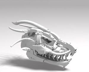 ZITIANYOUBUILD MOC-117194 The Skull of a Giant Dragon Model Building Toys Set 269 Parts