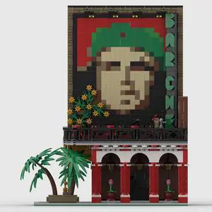 ZITIANYOUBUILD MOC-94536 Modular Building Rooftop Bar with Mural Building Toys 1688 Parts