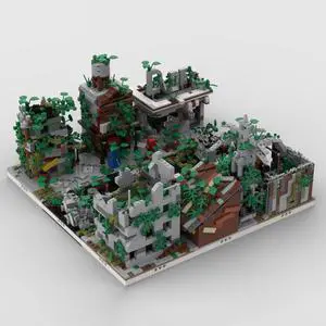 ZITIANYOUBUILD MOC-32889 Modular Building: Ruined City with 9 Different Modules 3645 Parts