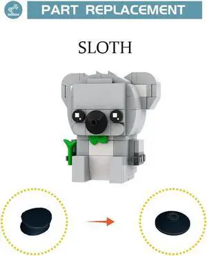 ZITIANYOUBUILD Custom MOC: C7600 Animal Koala Model 115 Parts for Kids Gift for Christmas