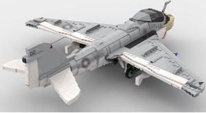 ZITIANYOUBUILD MOC-130722 Twinjet All-weather Attack Aircraft 1:35 for Collection 1566 Parts