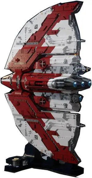 ZITIANYOUBUILD MOC-154120 UCS-Style Semicircular Unarmed Transport Ship with Stand 5124 Parts