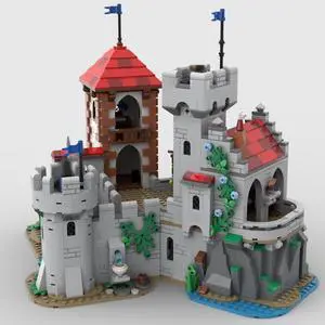 ZITIANYOUBUILD MOC-150482 Odd Castle by the Sea, Castle Keep Modular Building 1527 Parts