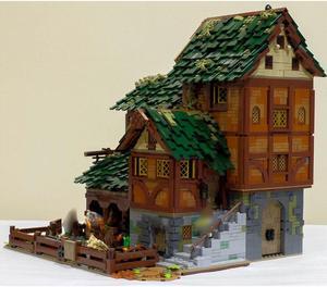 ZITIANYOUBUILD MOC-82026 MEDIEVAL BARN 3 Storeys Building for Medieval Village 4121 Parts