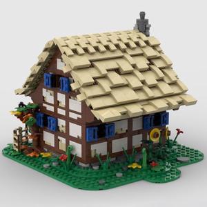 ZITIANYOUBUILD MOC-155545 Medieval Village House with Fireplace Dining Table, Closet 2862 Parts