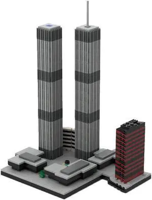 ZITIANYOUBUILD MOC-157149 World Trade Center - Microscale Edition 1:2000 scale 982 Parts