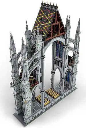ZITIANYOUBUILD MOC-172185 Gothic Cathedral- Cross Section 1:42 Scale 41101 Parts 1.34m High