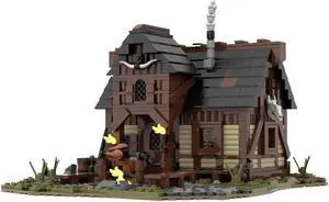 ZITIANYOUBUILD MOC-112418 Modular Building: Medieval Hunter's Hut House Model 1404 Parts