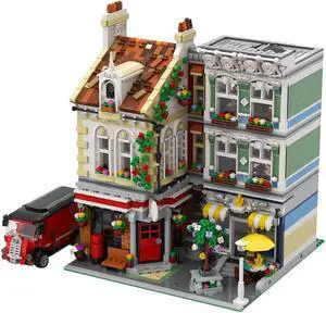 ZITIANYOUBUILD C4535 Post Office with Fish & Chip Shop & Vintage Mail Van 3450 Parts