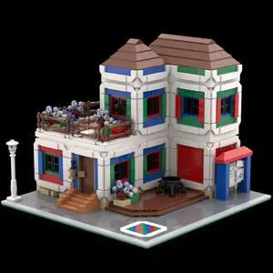 ZITIANYOUBUILD MOC-75865 Colourful Homes Town Modular Building for Christmas 1865 Parts