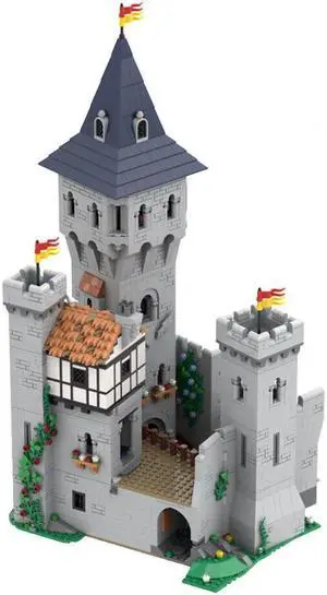 ZITIANYOUBUILD MOC-142666 3517 Parts Tower Keep & Low Courtyard Extension for Set 10305 Castle