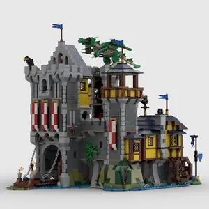 ZITIANYOUBUILD MOC-101052 Blue Knights Castle Medieval Castle with Interior 2468 Parts