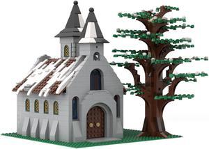 ZITIANYOUBUILD YOUFOY A Little Romanic Style Church for Your Winter Village 1154 Pieces