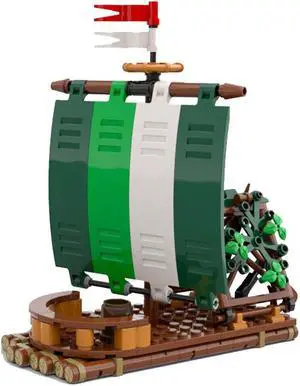 ZITIANYOUBUILD MOC-120288 Forestmen Raft Model Building Toys Set 206 Parts for Collection