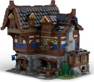 ZITIANYOUBUILD MOC-70187 MEDIEVAL TAVERN and Hotel with Interior Modular Building 2326 Parts
