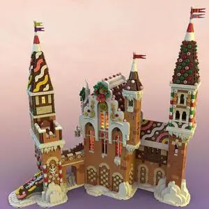 ZITIANYOUBUILD MOC-130576 Modular Magic Castle Winter Residence with Decoration 3971 Parts