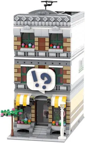 ZITIANYOUBUILD C4644 Modular Building: Comic Shop and Apartment with Interior 1866 Parts