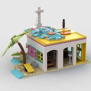 ZITIANYOUBUILD MOC-75142 Seaside Chapel Model from Alternate Build of Set 41428 - 318 Parts