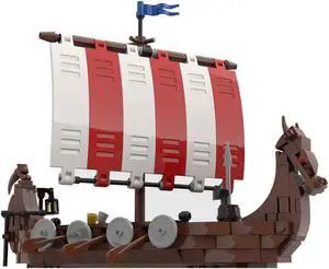ZITIANYOUBUILD Custom MOC-98225 The Viking Longship 314 Parts Kids Gift for Christmas