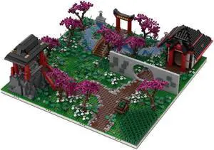 ZITIANYOUBUILD C4889 Diorama with Old House, Temple, Little Field and Garden 3634 Parts