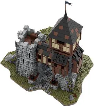 ZITIANYOUBUILD MOC-76512 Medieval Fortress Medieval Castle's Keep Outpost Model 7126 Parts