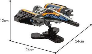 ZITIANYOUBUILD C5289 Jumpship Model with Display Stand from Video Game 1007 Parts