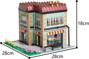 ZITIANYOUBUILD C4903 Modular Flower Shop and Apartment Model with Interior 1523 Parts