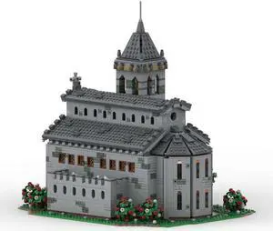 ZITIANYOUBUILD MOC-148070 Medieval Cathedral Model with Tower Clock Modular Building 2832 Parts