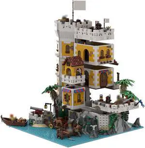 ZITIANYOUBUILD MOC-156302 Modular Fortress with Interior Minifig Scale for Pirates 4516 Parts