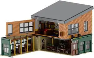 ZITIANYOUBUILD MOC-138361 Modular Building: Pub / Tavern with Interior from TV Show 2188 Parts